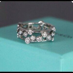 Authentic TIFFANY Bubbles Platinum Ring